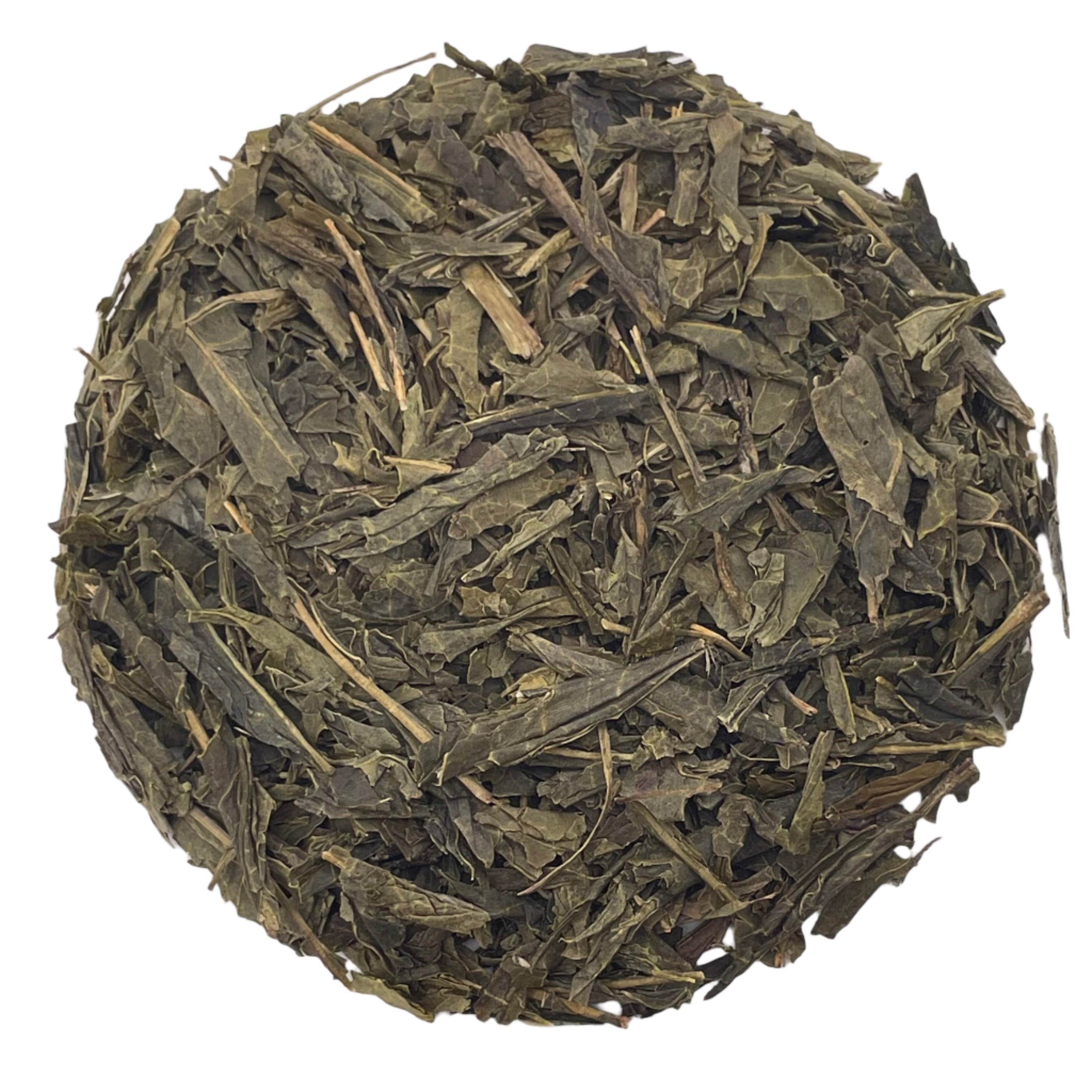 Green tea leaves